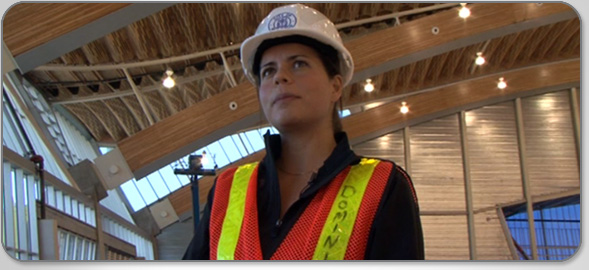 Meet Stephanie Valentuzzi, Construction Engineer-in-Training, who helped supervise construction of the Richmond Olympic Oval.